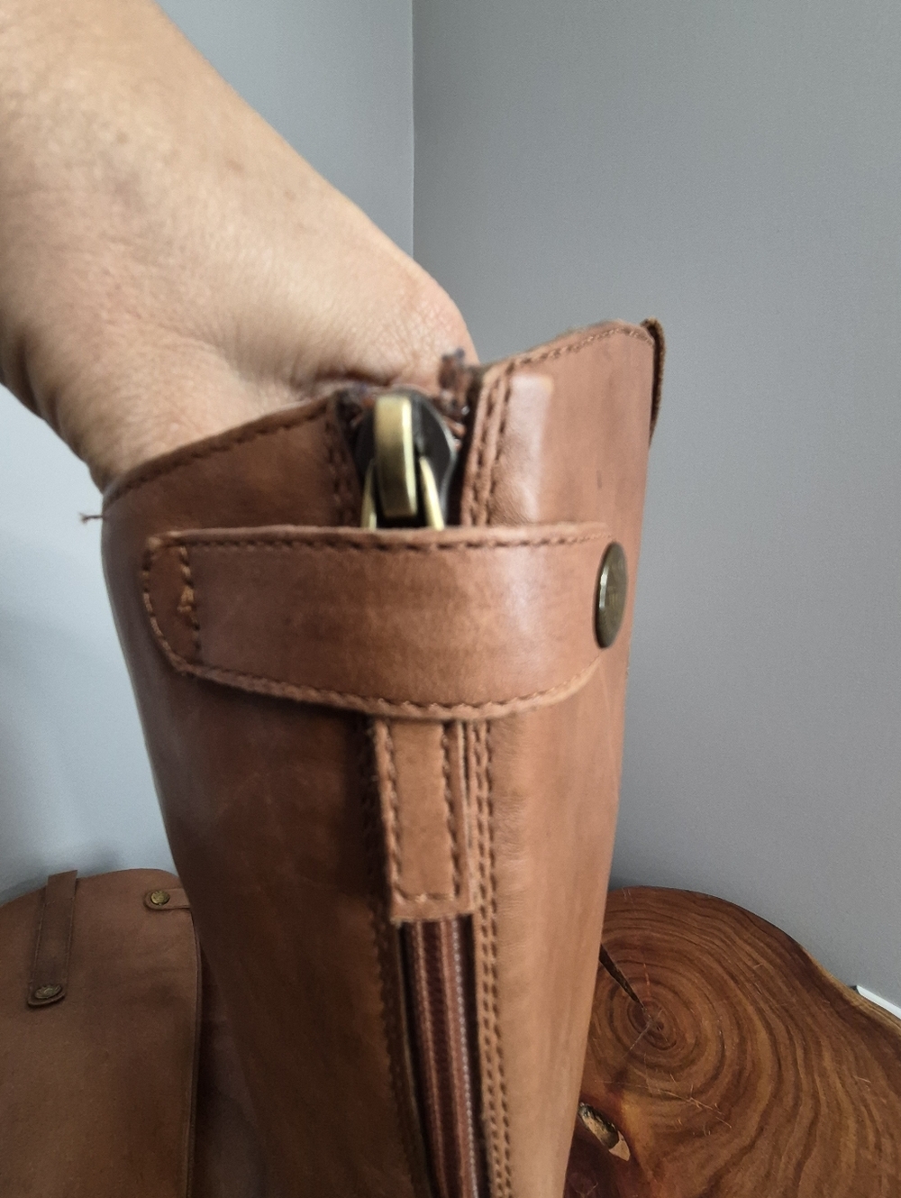 Sam Edelman Penny Brown Leather Riding Boots - 9.5 - Picture 10 of 16